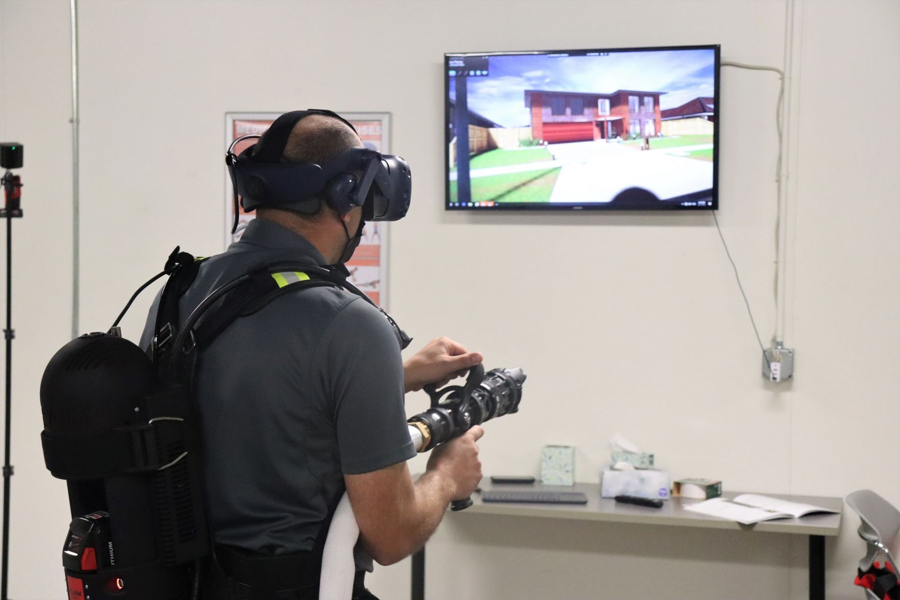 CVTC virtual reality firefighter training
